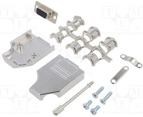 MHDM35-09-DMS15-K, Разъем D-Sub HD; PIN: 15; вилка; "мама"; угловой; пайка; на провод