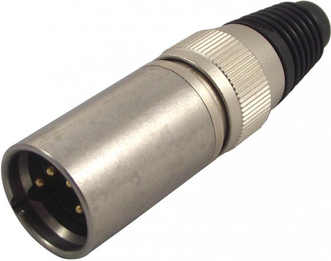 NC4MX-HD, XLR Connectors Cable end X-HD 4P male; stainless/gold