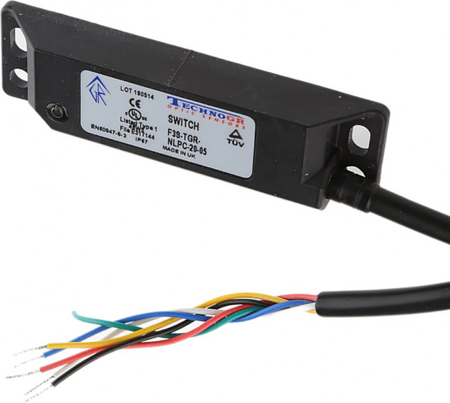 F3STGRNLPC2005, Safety Switch, 2NC, IP67, Cable Connection, 5 m