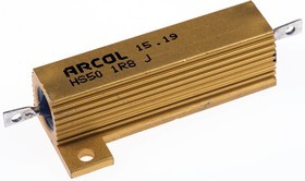 HS50 1R8 J, 1.8 50W Wire Wound Chassis Mount Resistor HS50 1R8 J ±5%