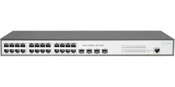 Коммутатор SNR SNR-S2982G-24T-POE 24x1Гбит/с 4SFP 24PoE 185W управляемый