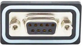 SDF-V09-213L011, SDF 9 Way Vertical PCB D-sub Connector Socket, 2.74mm Pitch, with 4-40 Screw Locks