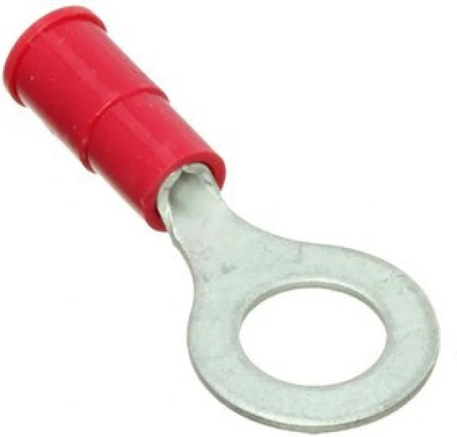 190540042, 19054 Insulated Crimp Ring Terminal, M6 (1/4) Stud Size 190540042, 19054 Insulated Crimp Ring Terminal, M6 (1/4) Stud Size