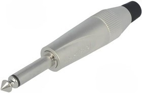 TM2PNJ, Вилка, Jack 6,3мм, "папа", mono, Кол-во полюс: 2, прямой, на провод