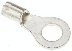 1.25-4, R Uninsulated Ring Terminal, 4mm Stud Size, 0.25mm² to 1.65mm² Wire Size