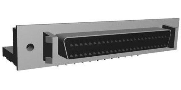 5787394-5, Connector D-Subminiature, RCP 50 POS 1.27mm Solder RA Thru-Hole 50 Terminal 1 Port Tube