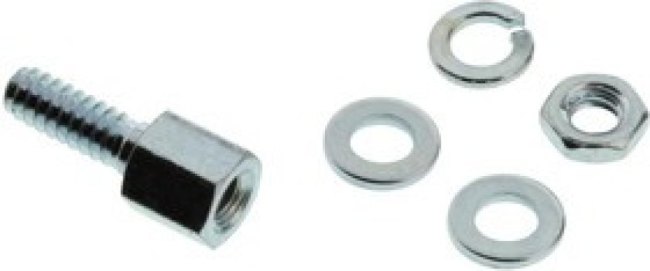 L17D2041843X, SCREW LOCK, FEMALE, 8.5MM, 4-40