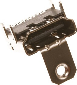 HDMI-19R (DS1115-B-N-0), Розетка с креплением 19pin на плату (SMD) (OBSOLETE)