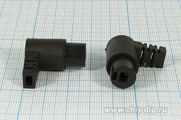 Гнездо Audio Jack "точка-тире" на провод, угловой; №9314 гн DIN\ 1HP+1HT\каб\угл пл хвост\винт\[д/аудио-сис