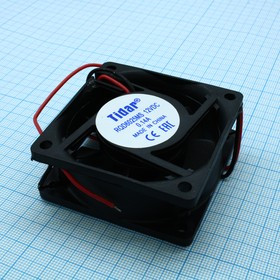 RQD 6025MS 12VDC, (60*60*25 12V), Вентилятор 12В 60x60х25мм, 4500 об/мин., 44м3/час, 27дБ, подшипник скольжения, тип вывода - провод