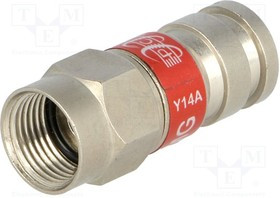 PCT-TRS59LMG, Вилка, F, "папа", прямой, 75Ом, RG59, 6,73мм, компрессионный, 3ГГц