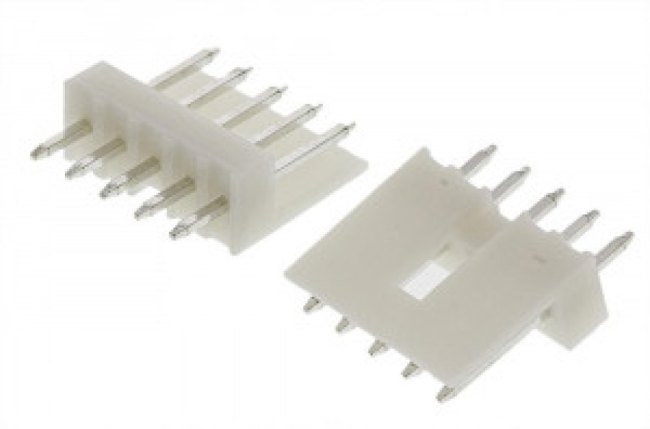 171825-5, Conn Wire to Board HDR 5 POS 2.5mm Solder ST Top Entry Thru-Hole Bag/Box