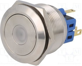 V25-11D-24R-S, Переключатель: антивандальный, Пол: 2, SPDT, 3A/220ВAC, 5A/24ВDC