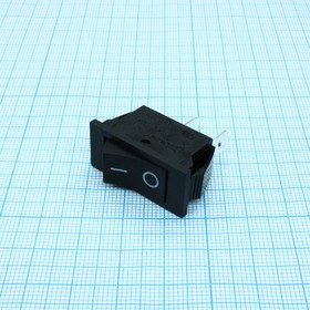 RK1-17 1X1 B/B"0-", Переключатель ON-OFF без подсветки цвет корпуса (черный) цвет кнопки (черный) надпись на кнопке "0-"