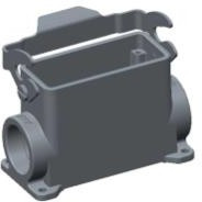 T1650163132-000, Heavy Duty Power Connectors Hood Lock M32 PG2x21 Side Entry T1650163132-000, Heavy Duty Power Connectors Hood Lock M32 PG2x21 Side Entry
