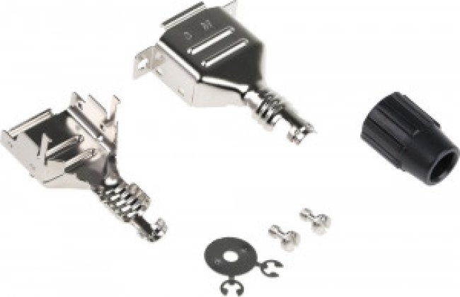 3357-9209, 3357 Series Steel D Sub Backshell, 9 Way, Strain Relief
