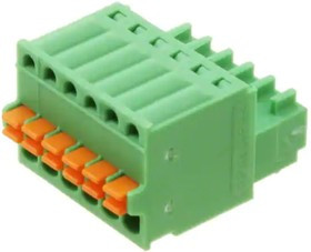 FK-MC 0,5/6-ST-2,5, Съемная клеммная колодка, 2.5 мм, 6 вывод(-ов), 26AWG до 20AWG, 0.5 мм², Вставно FK-MC 0,5/6-ST-2,5, Съемная клеммная колодка, 2.5 мм, 6 вывод(-ов), 26AWG до 20AWG, 0.5 мм², Вставно