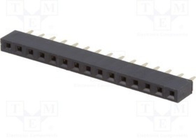 ZL305-15, Гнездо, IDC, "мама", PIN 15, прямой, 2,54мм, THT, 1x15, позолота