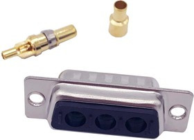 682M3W3103L001, D-Sub Mixed Contact Connectors Coax Combo D Solder Cup 3W3/M/50O/SC