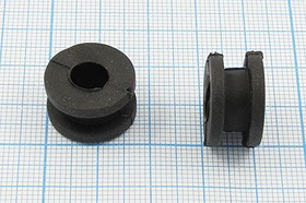 Изоляционная втулка проходная 8x10x5x12/18, материал резина, черный, Mi8x10