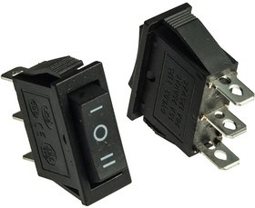 KCD3-103-C6-B/3P on-off-on, Клавишный переключатель KCD3-103-C6-B/3P, ON-OFF-ON