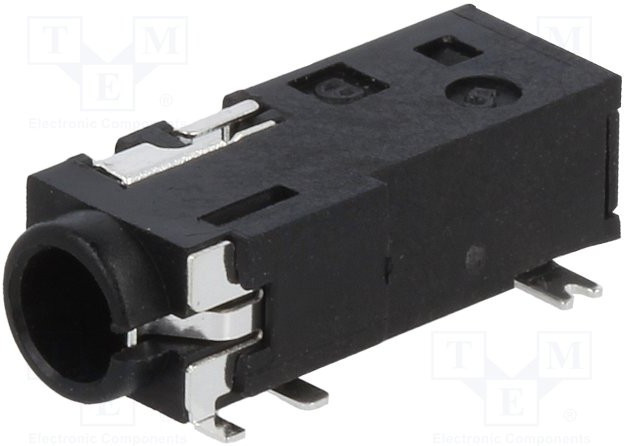 1503-21, Гнездо; Jack 3,5мм; "мама"; stereo; с двойным выключателем