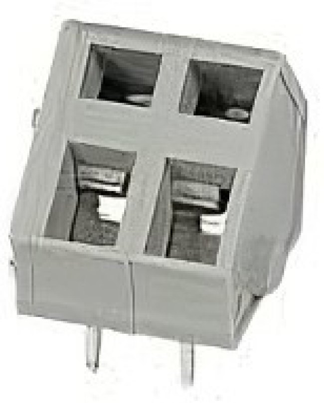 WKA500A-02P, 2-пол. клемма на плату, шаг 5мм, угол 45° (135°)