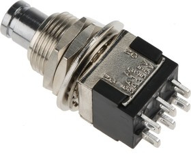 MPG206R, Переключатель: кнопочный; Пол: 2; DPDT; 6A/125ВAC; 6A/6ВDC; ON-(ON) MPG206R, Переключатель: кнопочный; Пол: 2; DPDT; 6A/125ВAC; 6A/6ВDC; ON-(ON)