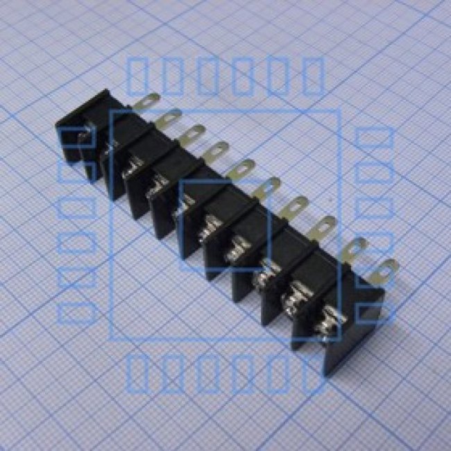 DG25H-B-10P-13-00A(H), Барьерный клеммный блок на 10 контактов. Серия DG25H-B