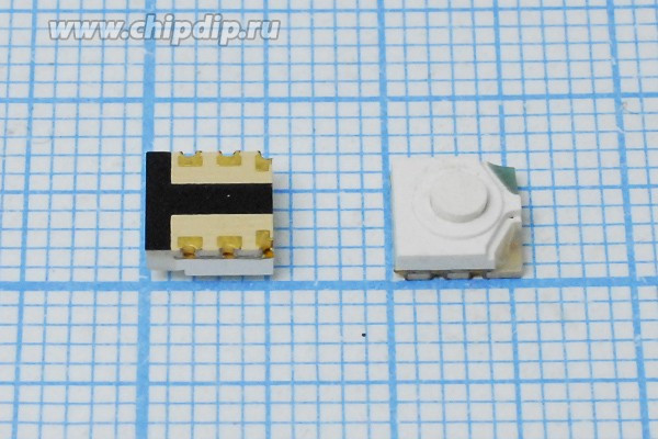 Тактовая кнопка, 5.2x 5.2x 2.5 , 2ВILзеленый