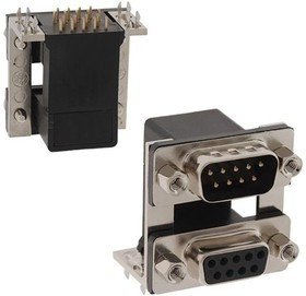 178-009-413R571, D-Sub Dualport Connectors 9P Male/Female .750" Spacing