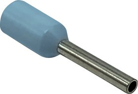Наконечник штыревой втулочный изолированный KTE 0.25-6 0.25мм2/L=6мм/ Светло-синий (упак=1000шт.)