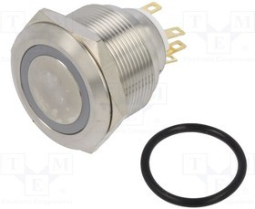 LAS1GQ25-11EW24VS, Переключатель: антивандальный, Пол: 2, SPDT, 3A/220ВAC, 5A/24ВDC