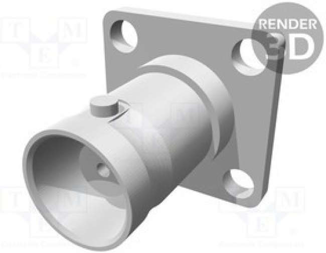 1-1337499-0, Гнездо, BNC, "мама", прямой, пайка, тефлон, 50 Ом