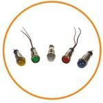 656-3403-304F, LED Panel Mount Indicator Uni-Color Blue 640mcd 2-Pin