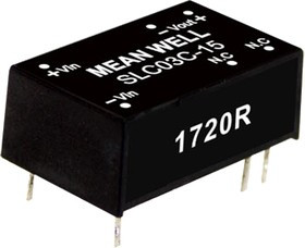 SLC03B-15, Преобразователь DC/DC, 3Вт, Uвх 18-36В, 15ВDC, Iвых 200мА, DIP16