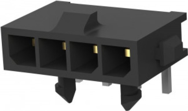 2-1445098-4, Pin &amp; Socket Connectors HDR ASSY 4 POS R/A SINGLE ROW 30 AU
