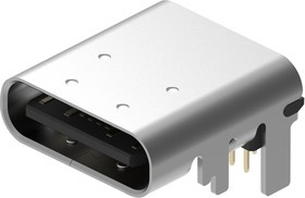 USB4085-GF-A, USB Connectors USB Type C, 2.0, Rec, TH , G/F, RA , Top Mnt, T & R USB4085-GF-A, USB Connectors USB Type C, 2.0, Rec, TH , G/F, RA , Top Mnt, T & R
