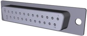 172-E25-203R011, D-Sub Standard Connectors 25P FEMALE SODR CUP .098" NUTS B/S