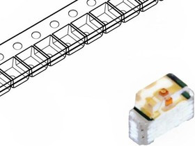 LTST-S270GKT, LED, SMD, 0604, зеленый, 2,5-20мкд, 1,6x1,15x0,6мм, 130°, 2,1-2,6В
