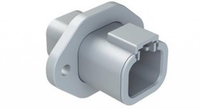 ATP04-4P-PM01, Automotive Connectors 4 Pin Rcpt PM Panel Mount Gry