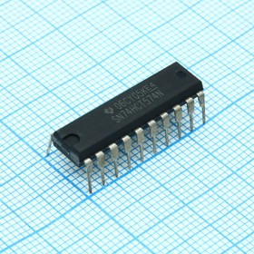 SN74HCT574N, (ИР37), Регистр неинвертирующий 8-бит + шинный интерфейс КМОП кристалл, DIP20