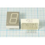 Светодиодный дисплей красный, 7 сегментов, 1 разряд, высота 20,3 мм, 4800 мкд, HDSP-3901; №5264 R СД