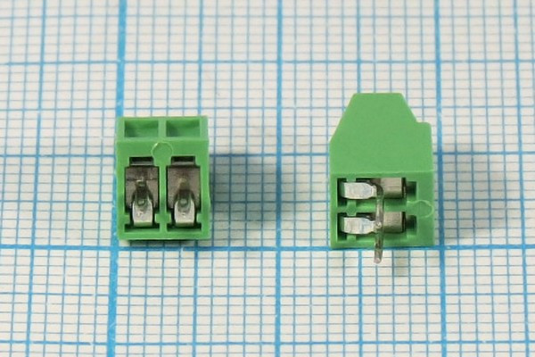 Клеммник наборный,на плату, 2 контакта, шаг 2.54мм, 308-021-12; Q-2673 Z клеммн наборный \\2P2,54 \плат\\ 308-021-12
