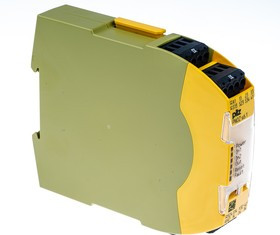 750126, Dual-Channel Two Hand Control Safety Relay, 24V dc, 3 Safety Contacts