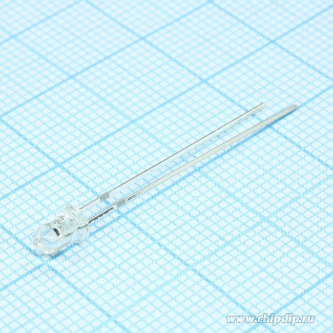 BL-L314PGC, Светодиод 3мм/зеленый/525нм/1200- 3000мкд/прозрачный/30°