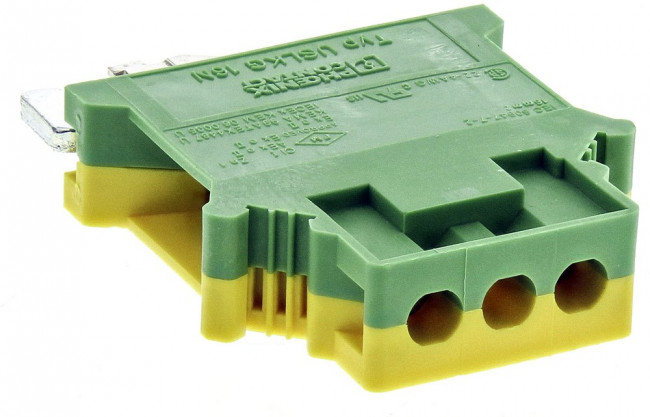 0443023, DIN Rail Terminal Blocks USLKG16 N 12.2mm FEEDTHRU GRND