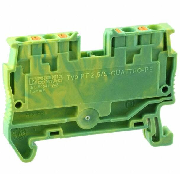 3211025, DIN Rail Terminal Blocks PT 2,5/S-QUATTRO-PE