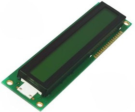 DEM 16103SYH-LY, Дисплей ЖКД, алфавитно-цифровой, STN Positive, 16x1, LED, PIN 16