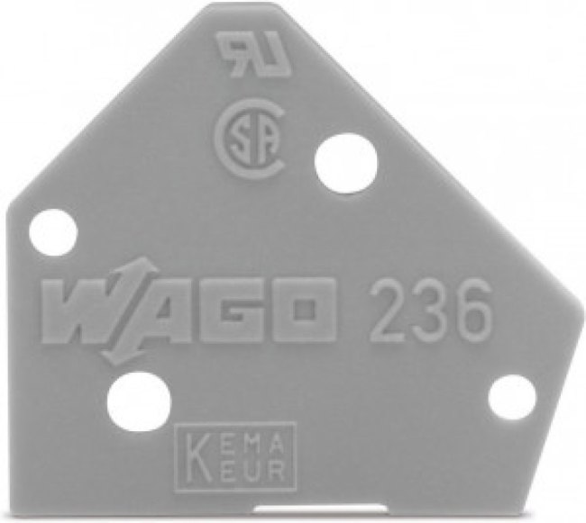 236-600, Connector Accessories End Plate Polyamide 6/6 Orange Box